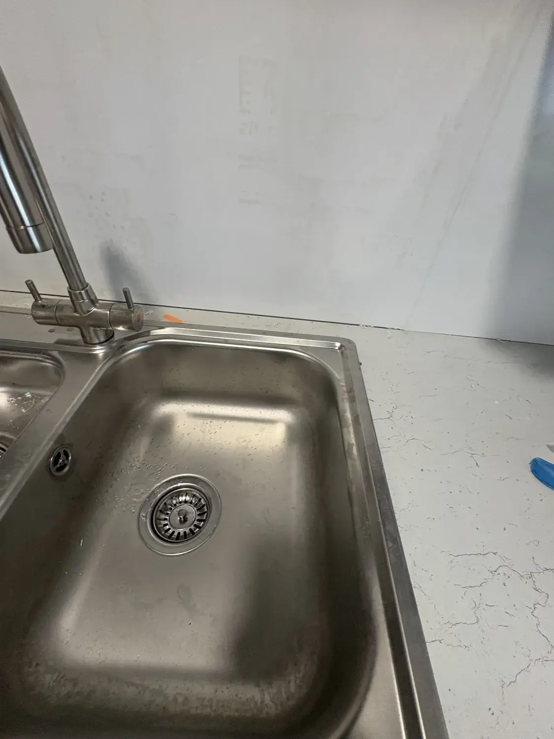 Stainless steel sink and worktop