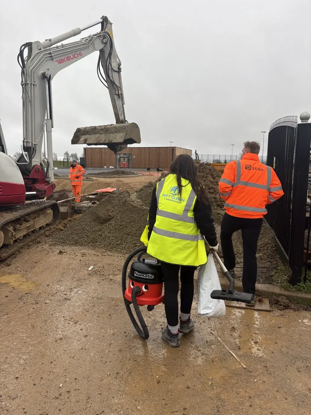Our team on a live site