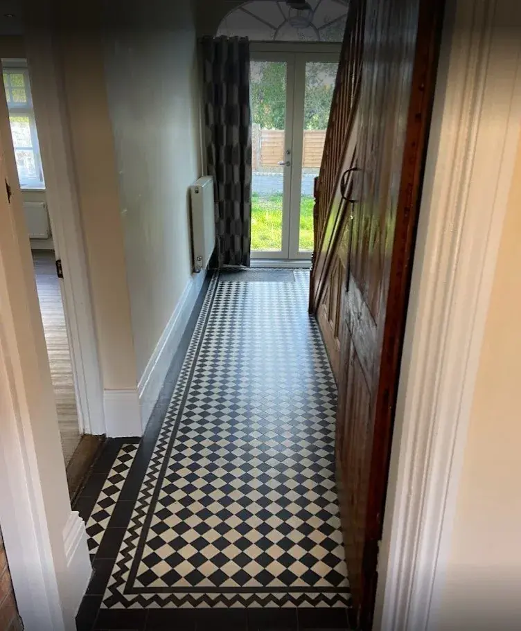 Restored Victorian hallway