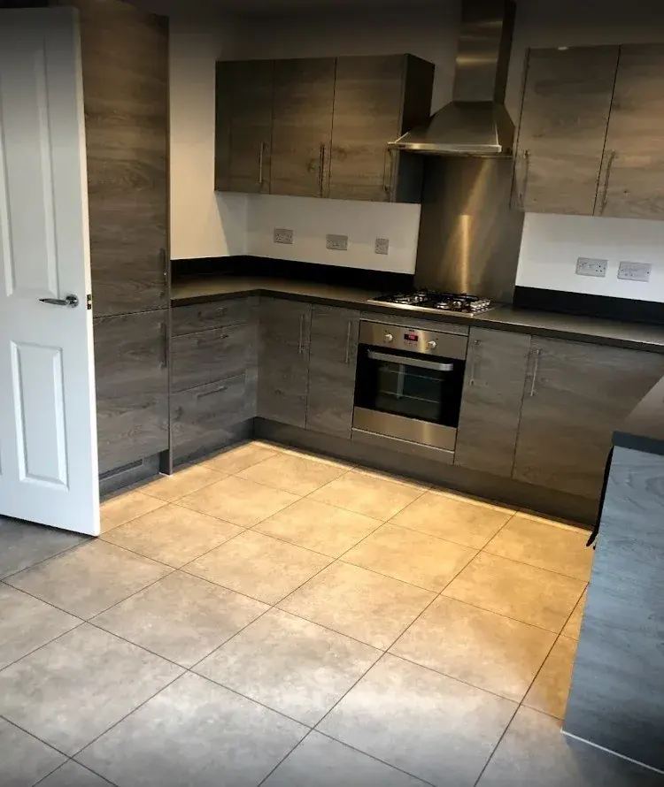 Kitchen, after builders clean